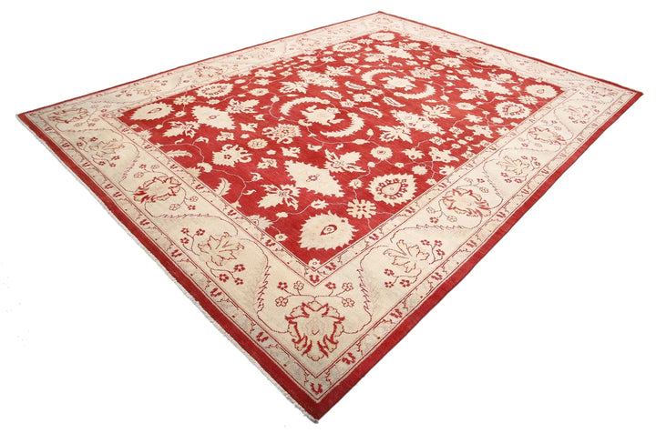 Rust Afghan Ziegler Rug 9' 0" x 11' 11" Hand-Knotted | No. AT92722