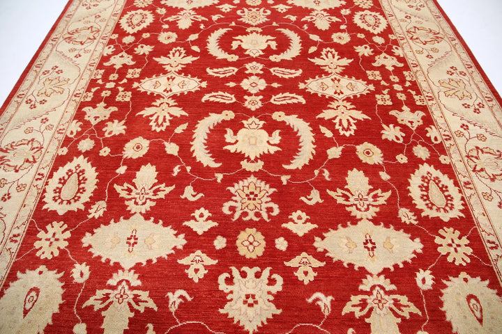Rust Afghan Ziegler Rug 9' 0" x 11' 11" Hand-Knotted | No. AT92722