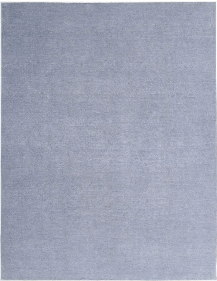 Grey Afghan Overdye Rug 8' 9" x 11' 6" Hand-Knotted | No. AT92789