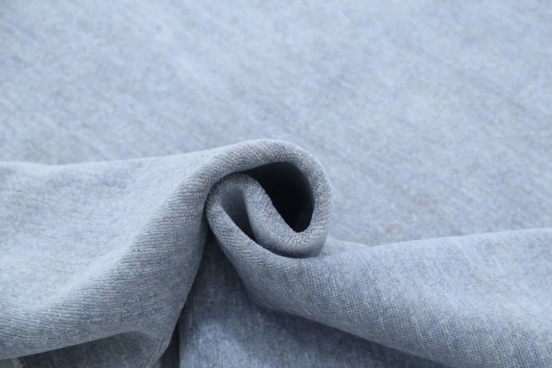 Grey Afghan Overdye Rug 8' 9" x 11' 6" Hand-Knotted | No. AT92789