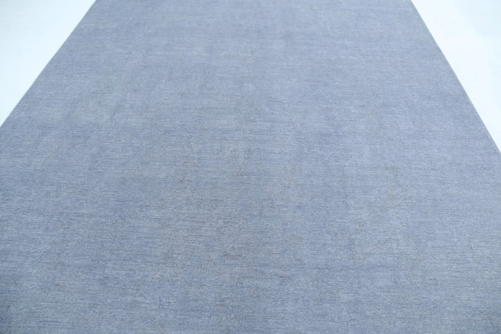 Grey Afghan Overdye Rug 8' 9" x 11' 6" Hand-Knotted | No. AT92789
