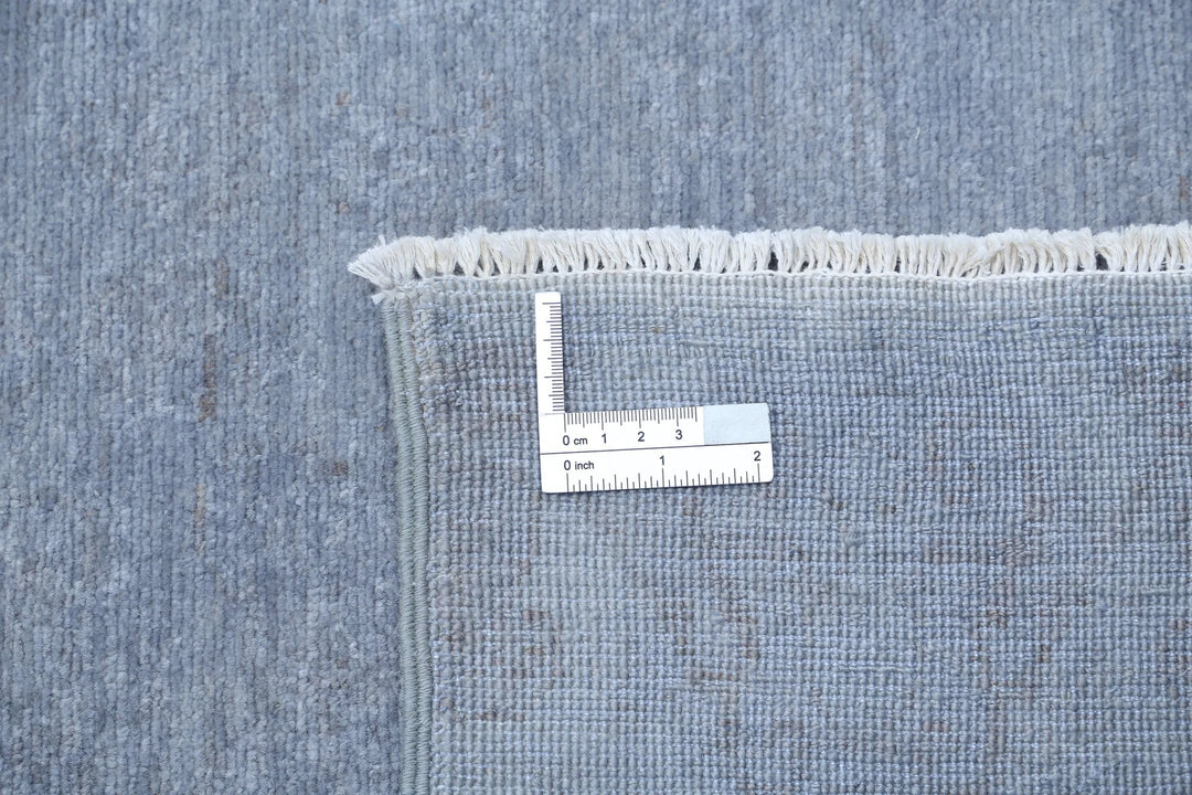 Grey Afghan Overdye Rug 8' 9" x 11' 6" Hand-Knotted | No. AT92789