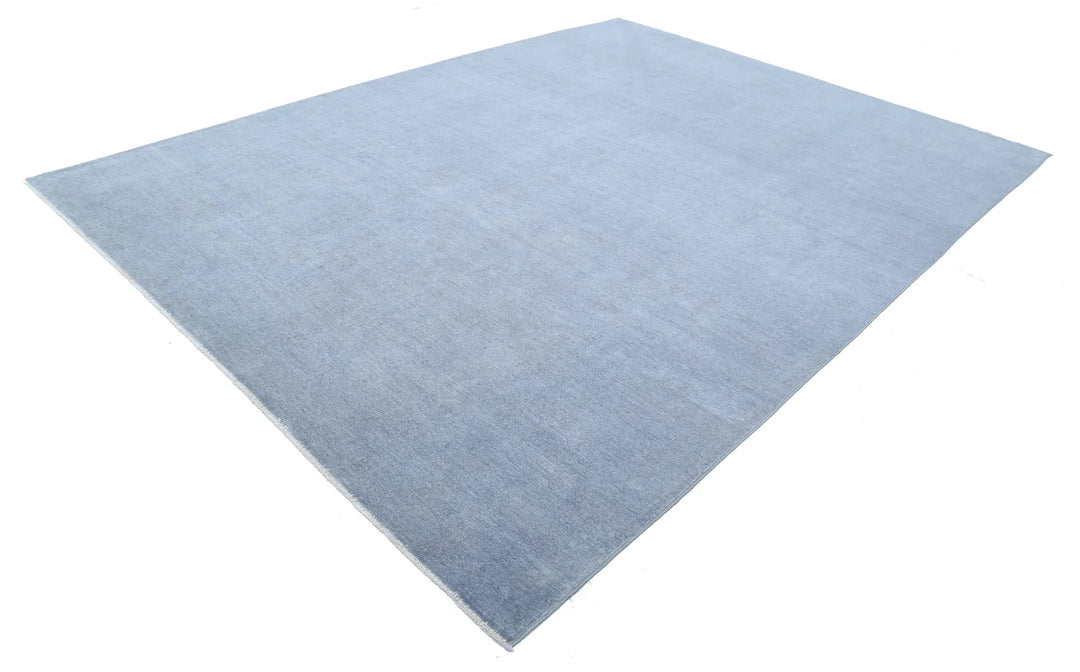 Grey Afghan Overdye Rug 8' 9" x 11' 6" Hand-Knotted | No. AT92789