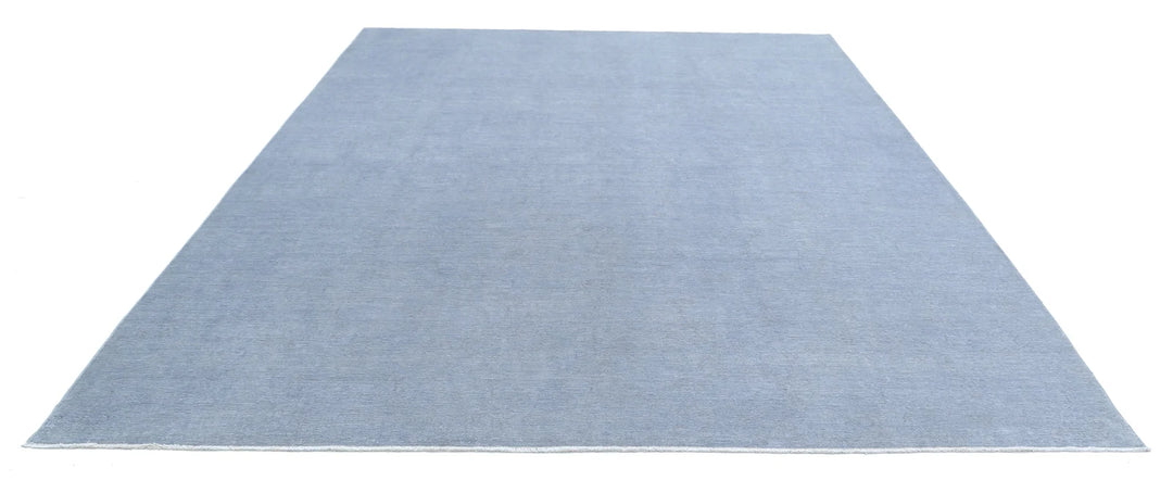 Grey Afghan Overdye Rug 8' 9" x 11' 6" Hand-Knotted | No. AT92789