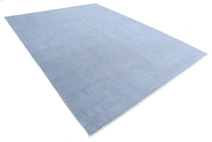 Grey Afghan Overdye Rug 8' 9" x 11' 6" Hand-Knotted | No. AT92789