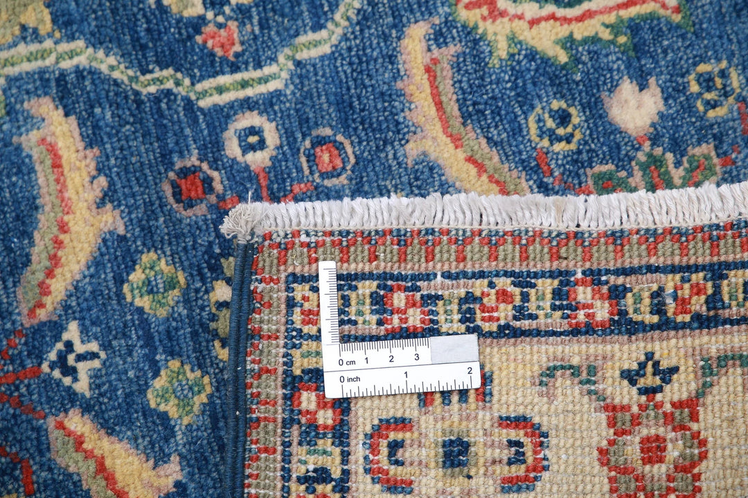 Afghan Kazak Rug 3' 2" x 4' 9" Hand-Knotted | No. AT92952