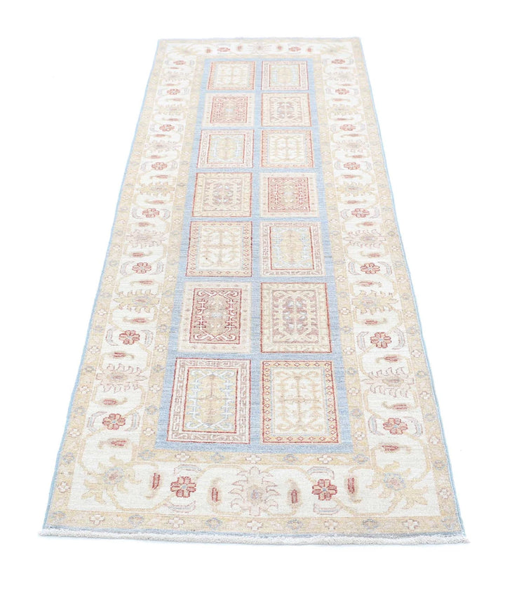 Afghan Bakhtiari Runner Rug 2' 7" x 8' 3" Hand-Knotted | No. AT93034