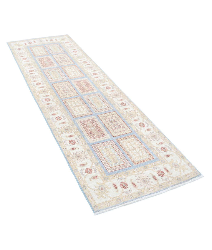 Afghan Bakhtiari Runner Rug 2' 7" x 8' 3" Hand-Knotted | No. AT93034