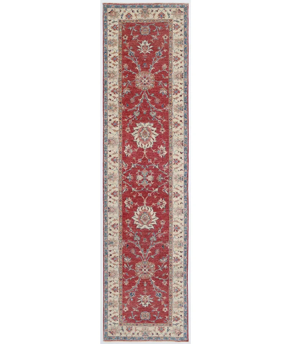 Tan Afghan Sultanabad Rug 2' 5" x 9' 8" Hand-Knotted | No. AT93083
