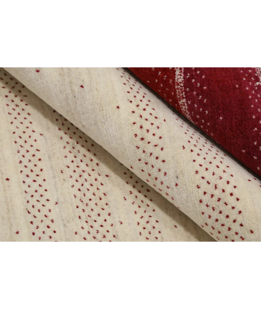 Ivory Indian Oriental Rug 5' 2" x 7' 5" Hand-Knotted | No. AT93086