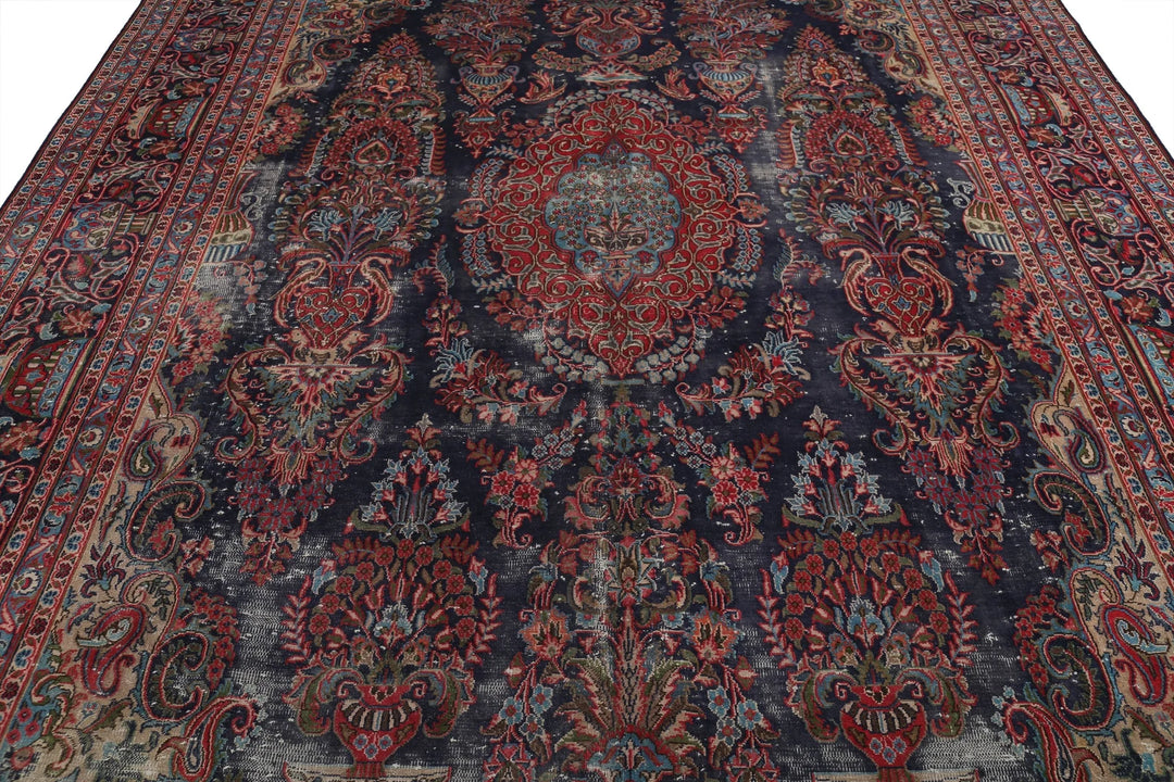 Persian Tabriz Rug 9' 6" x 12' 11" Hand-Knotted | No. AT93292