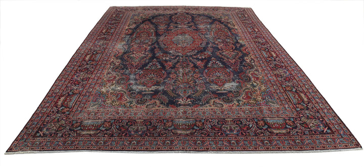 Persian Tabriz Rug 9' 6" x 12' 11" Hand-Knotted | No. AT93292
