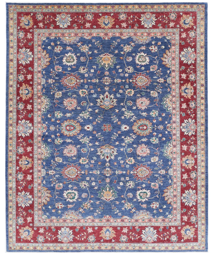 Afghan Ziegler Rug 7' 9" x 9' 8" Hand-Knotted | No. AT93329