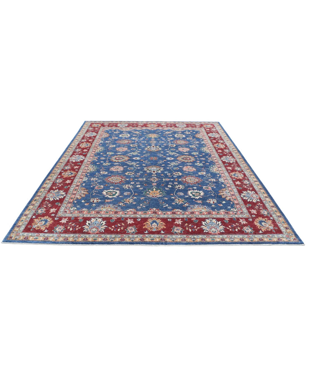 Afghan Ziegler Rug 7' 9" x 9' 8" Hand-Knotted | No. AT93329