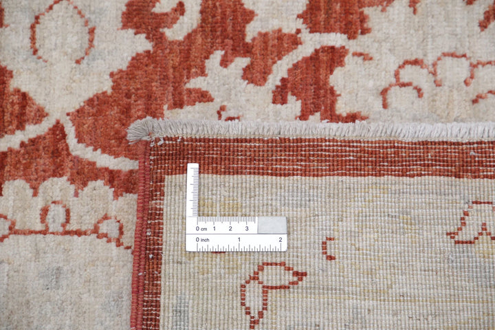 Afghan Ziegler Rug 6' 4" x 9' 0" Hand-Knotted | No. AT93381