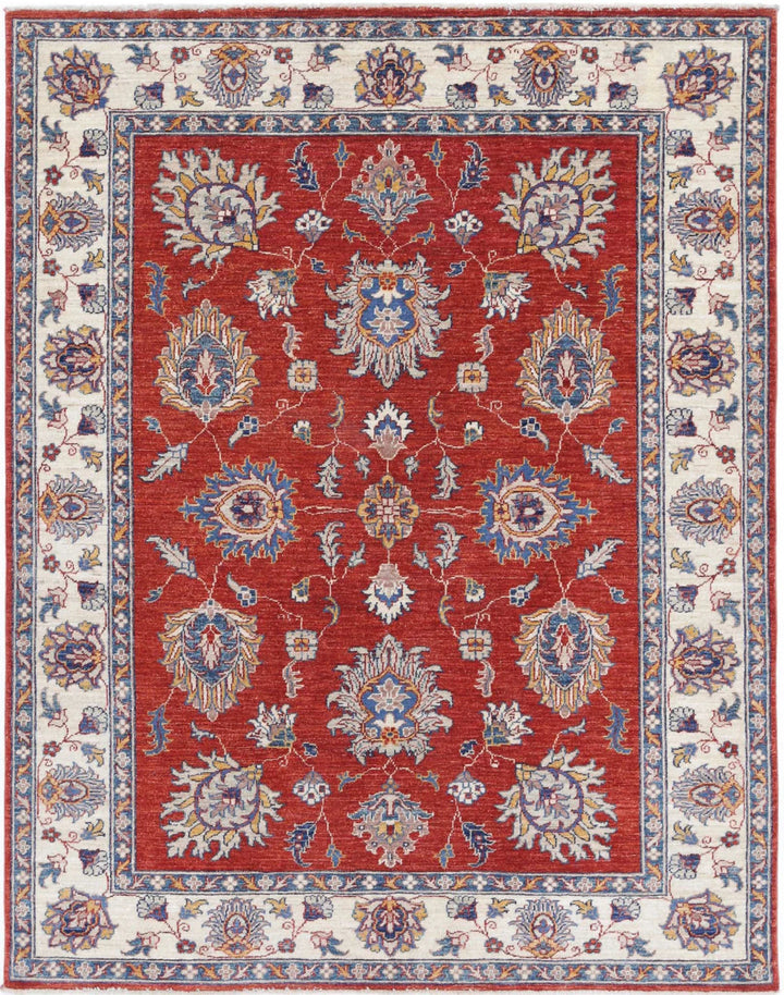 Afghan Ziegler Farhan Rug 4' 10" x 6' 2" Hand-Knotted | No. AT93418