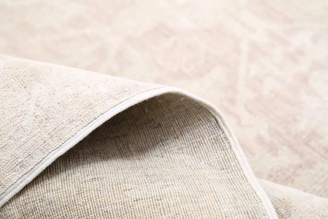Ivory Afghan Ariana Haji Jalili Rug 4'1" x 14'3" Hand-Knotted | No. AT93429