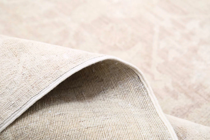 Ivory Afghan Ariana Haji Jalili Rug 4'1" x 14'3" Hand-Knotted | No. AT93429