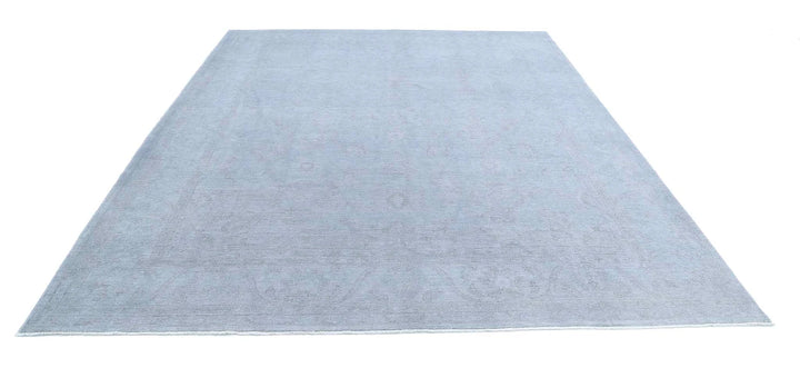 Grey Afghan Overdye Rug 8' 10" x 11' 7" Hand-Knotted | No. AT93445