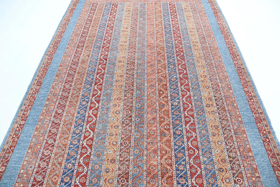 Afghan Shaal Rug 6' 8" x 9' 8" Hand-Knotted | No. AT93483