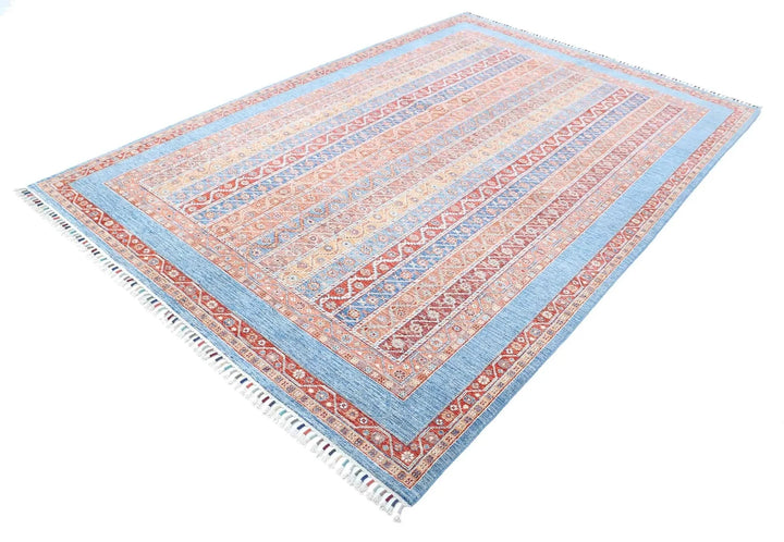 Afghan Shaal Rug 6' 8" x 9' 8" Hand-Knotted | No. AT93483