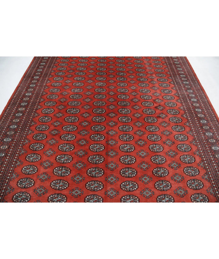 Pakistani Bokhara Rug 8' 1" x 10' 1" Hand-Knotted | No. AT93487