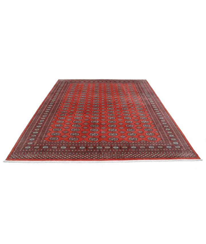 Pakistani Bokhara Rug 8' 1" x 10' 1" Hand-Knotted | No. AT93487