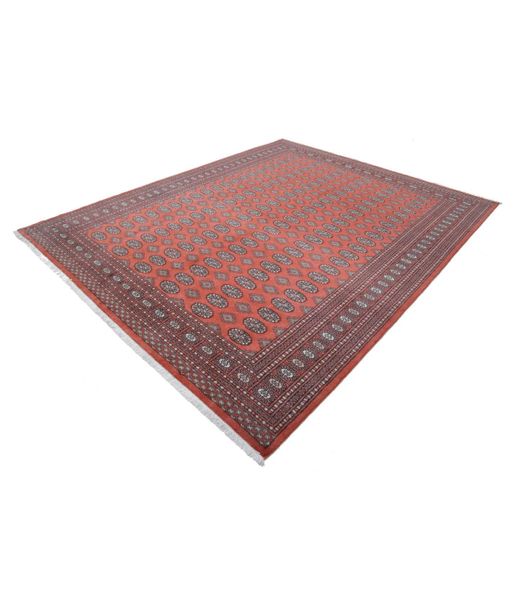 Pakistani Bokhara Rug 8' 1" x 10' 1" Hand-Knotted | No. AT93487