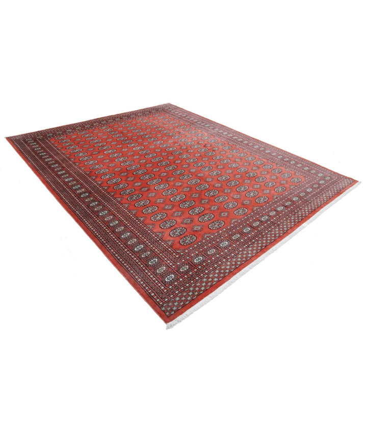 Pakistani Bokhara Rug 8' 1" x 10' 1" Hand-Knotted | No. AT93487