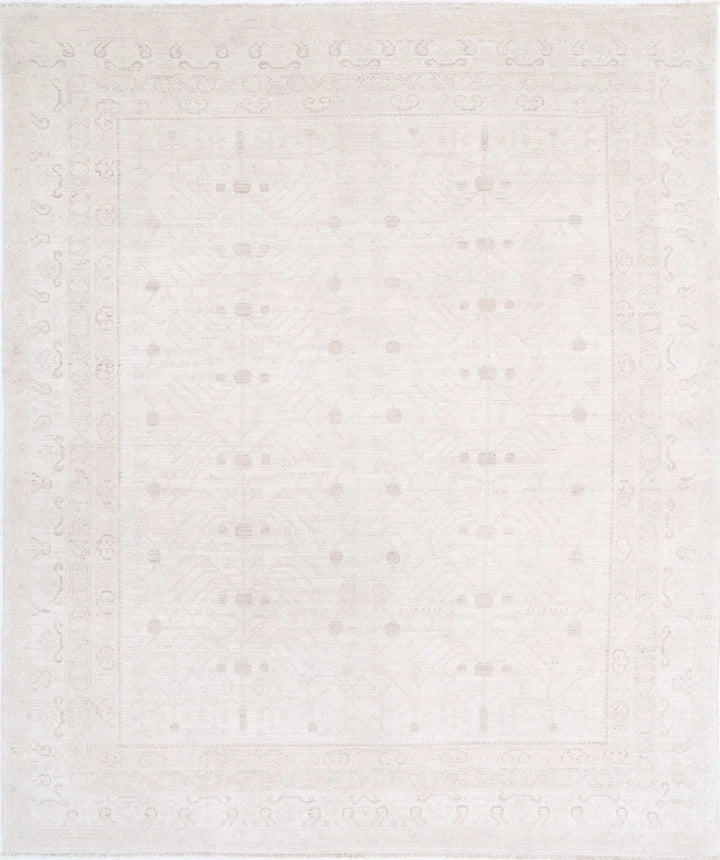 Afghan Oushak Rug 7' 11" x 9' 5" Hand-Knotted | No. AT93518