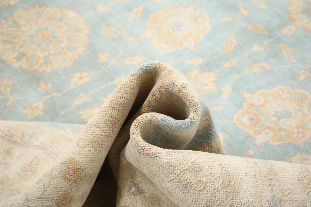 Blue Afghan Oriental Rug 9'10" x 14'0" Hand-Knotted | No. AT93597