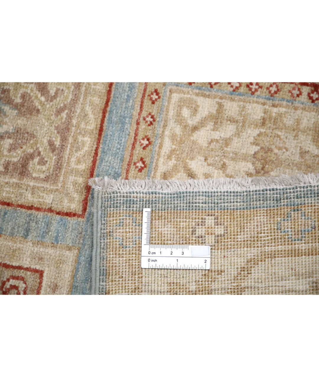 Blue Afghan Serenity Rug 2' 8" x 10' 2" Hand-Knotted | No. AT93656