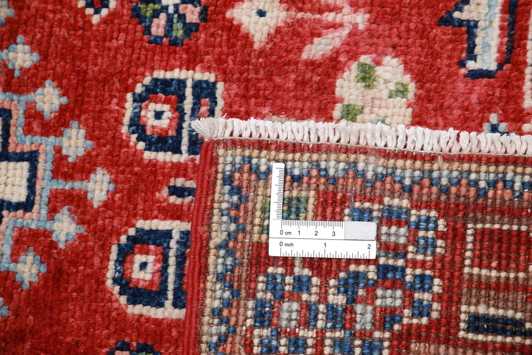 Red Afghan Oriental Rug 3' 4" x 5' 0" Hand-Knotted | No. AT93703