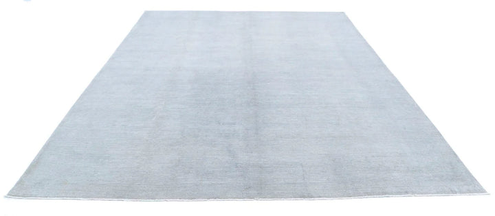 Grey Afghan Overdye Rug 8' 6" x 11' 0" Hand-Knotted | No. AT93780
