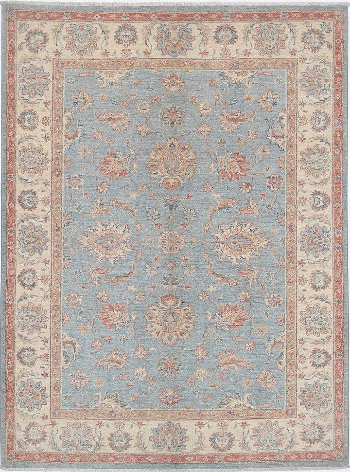 Afghan Ziegler Rug 4' 11" x 6' 7" Hand-Knotted | No. AT94084