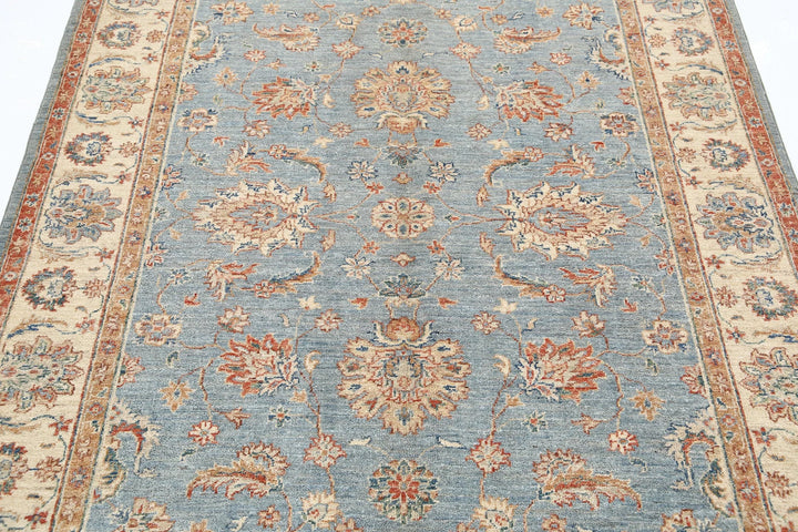 Afghan Ziegler Rug 4' 11" x 6' 7" Hand-Knotted | No. AT94084