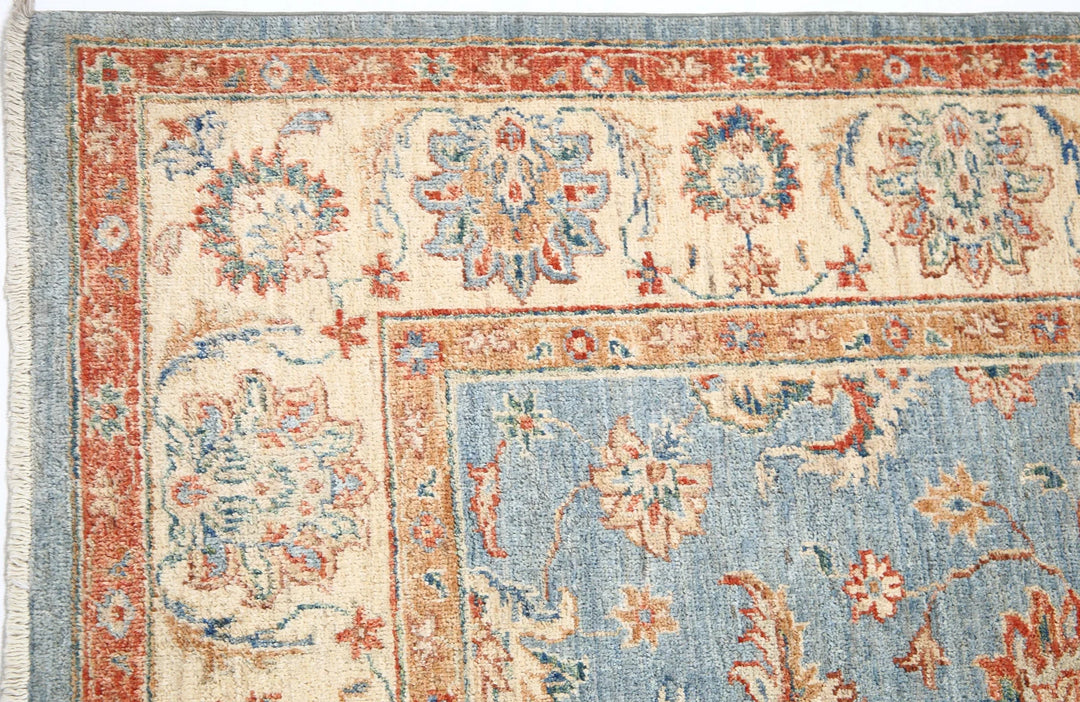Afghan Ziegler Rug 4' 11" x 6' 7" Hand-Knotted | No. AT94084
