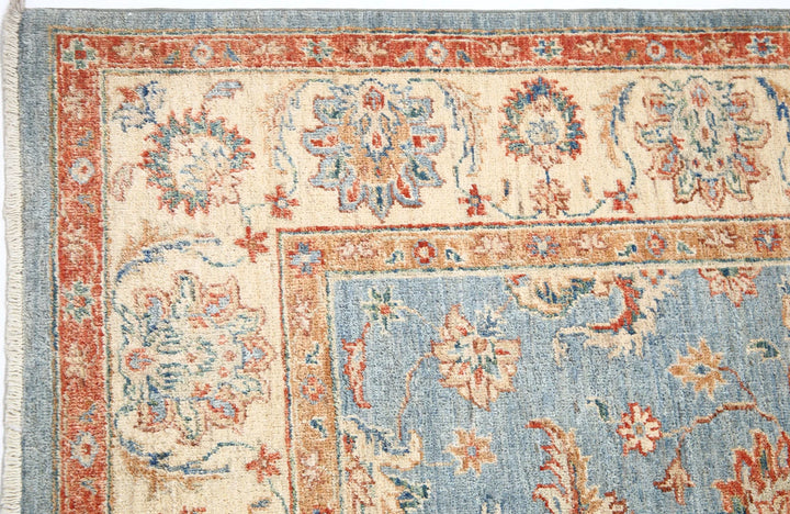 Afghan Ziegler Rug 4' 11" x 6' 7" Hand-Knotted | No. AT94084