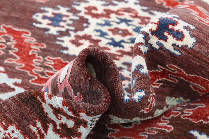 Afghan Oriental Rug 8' 0" x 9' 7" Hand-Knotted | No. AT94087