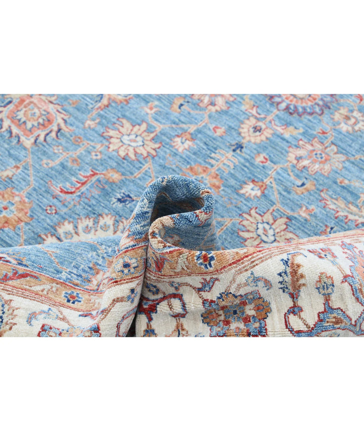 Afghan Ziegler Rug 6' 7" x 9' 5" Hand-Knotted | No. AT94089