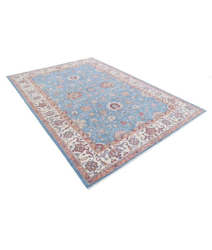 Afghan Ziegler Rug 6' 7" x 9' 5" Hand-Knotted | No. AT94089