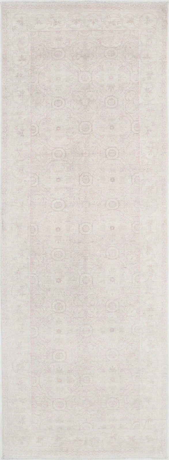 Afghan Tabriz Rug 3' 11" x 11' 0" Hand-Knotted | No. AT94111