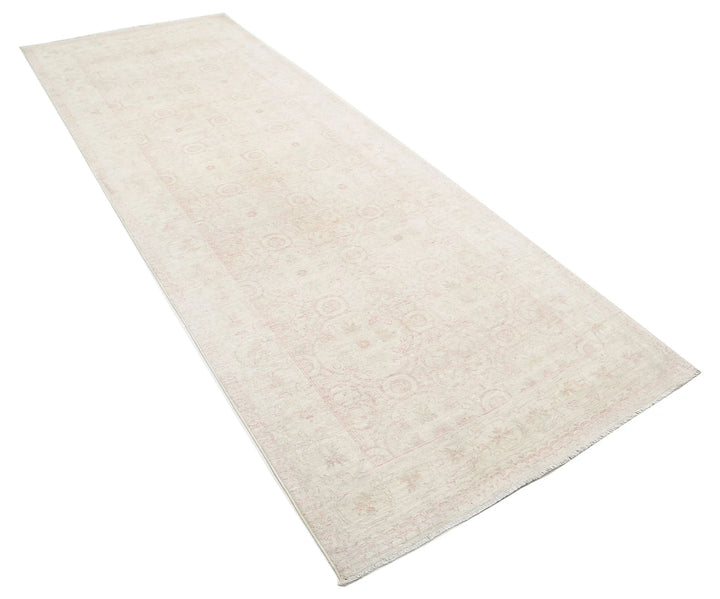 Afghan Tabriz Rug 3' 11" x 11' 0" Hand-Knotted | No. AT94111