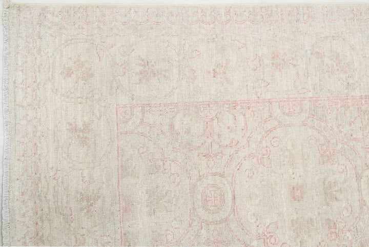 Afghan Tabriz Rug 3' 11" x 11' 0" Hand-Knotted | No. AT94111