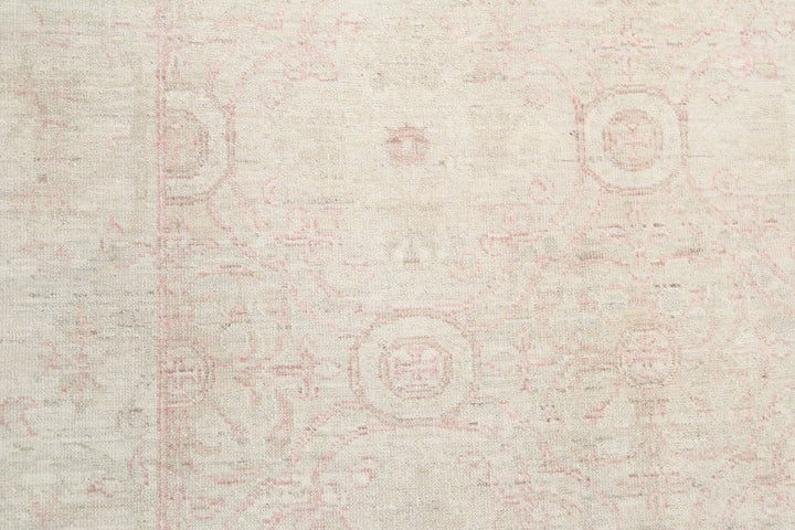 Afghan Tabriz Rug 3' 11" x 11' 0" Hand-Knotted | No. AT94111