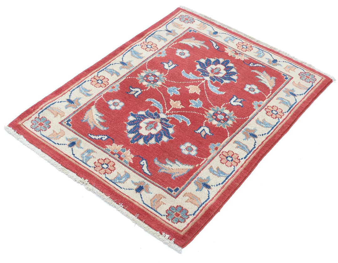 Afghan Ziegler Rug 2' 7" x 3' 5" Hand-Knotted | No. AT94116