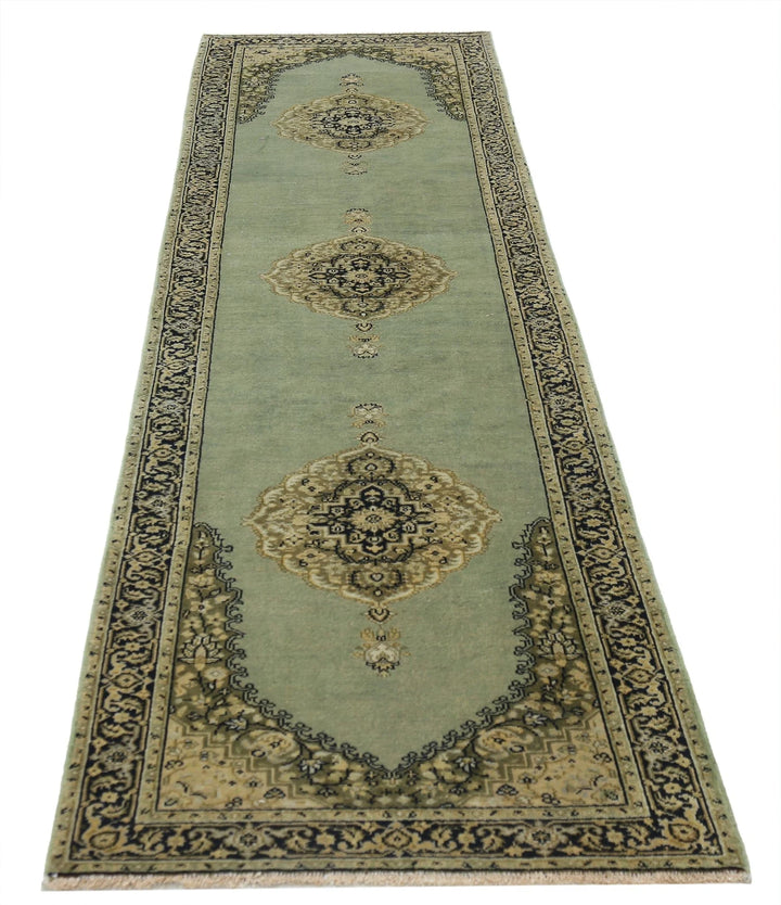 Indian Ziegler Rug 2' 7" x 11' 9" Hand-Knotted | No. AT94127