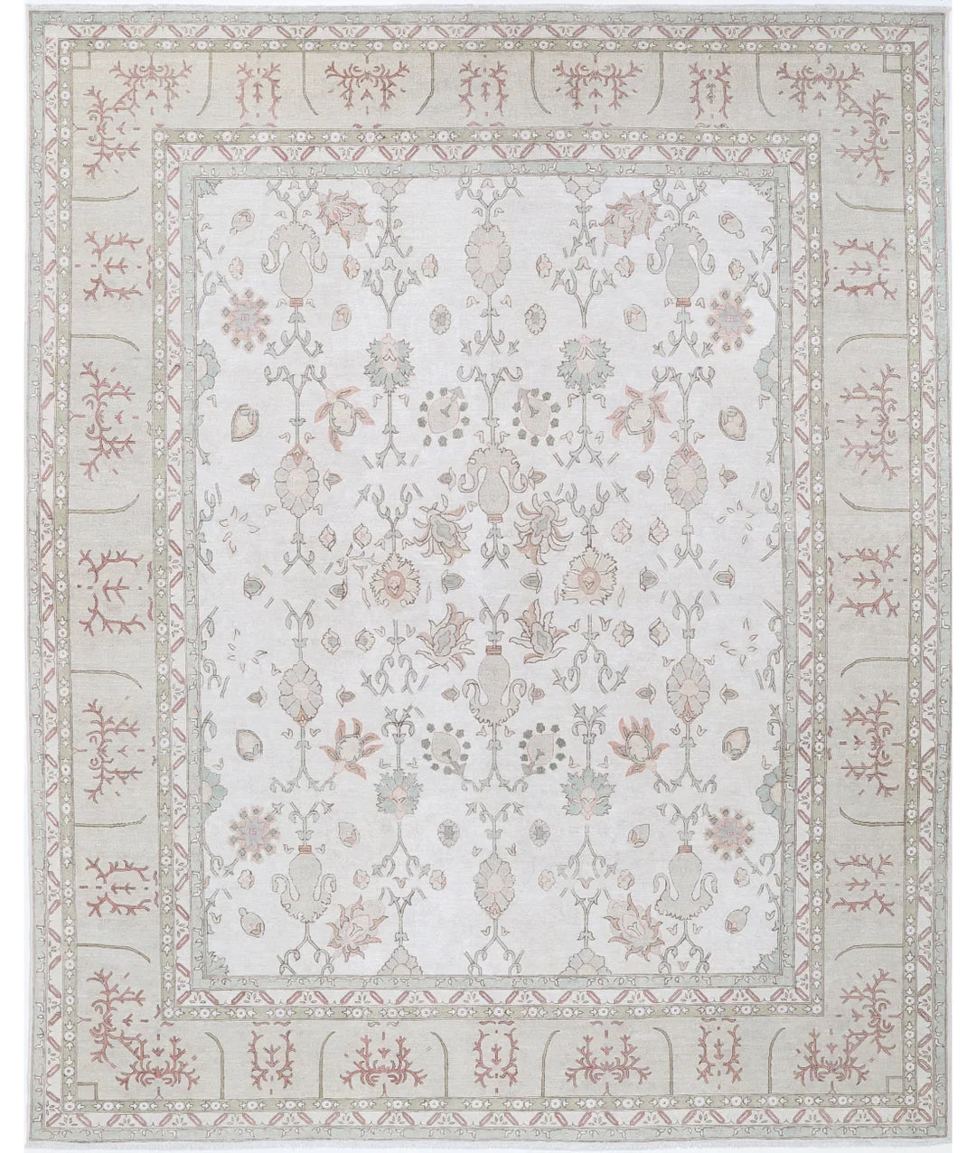 Ivory Afghan Ariana Rug 8' 7" x 10' 10" Hand-Knotted | No. AT94171