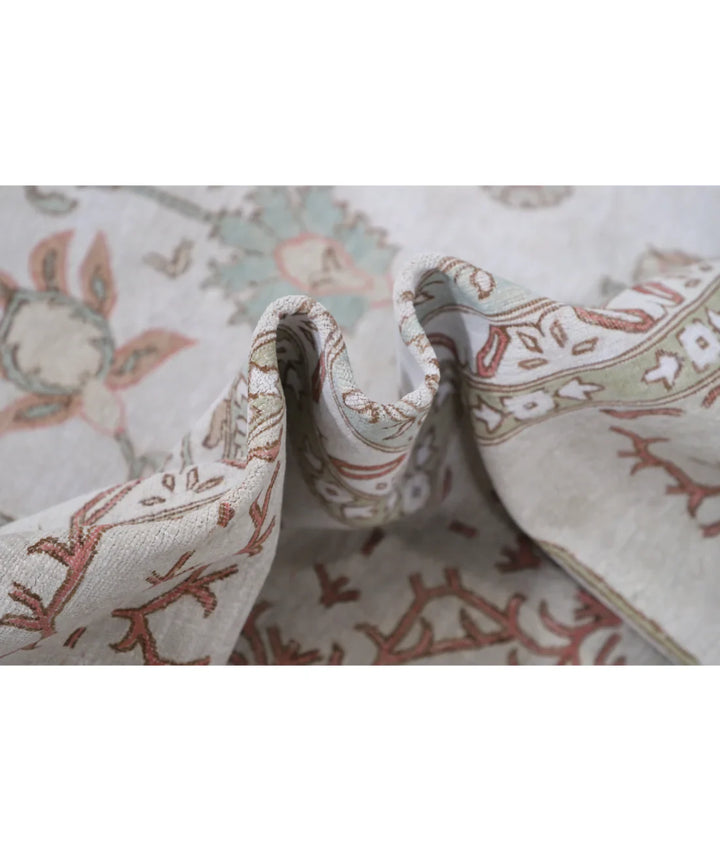 Ivory Afghan Ariana Rug 8' 7" x 10' 10" Hand-Knotted | No. AT94171