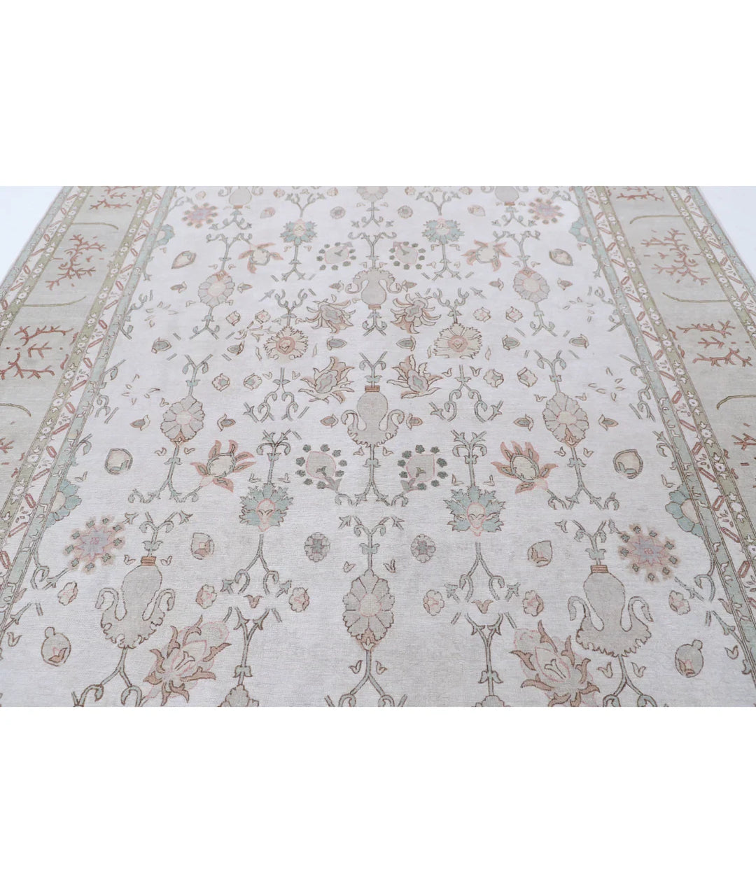 Ivory Afghan Ariana Rug 8' 7" x 10' 10" Hand-Knotted | No. AT94171